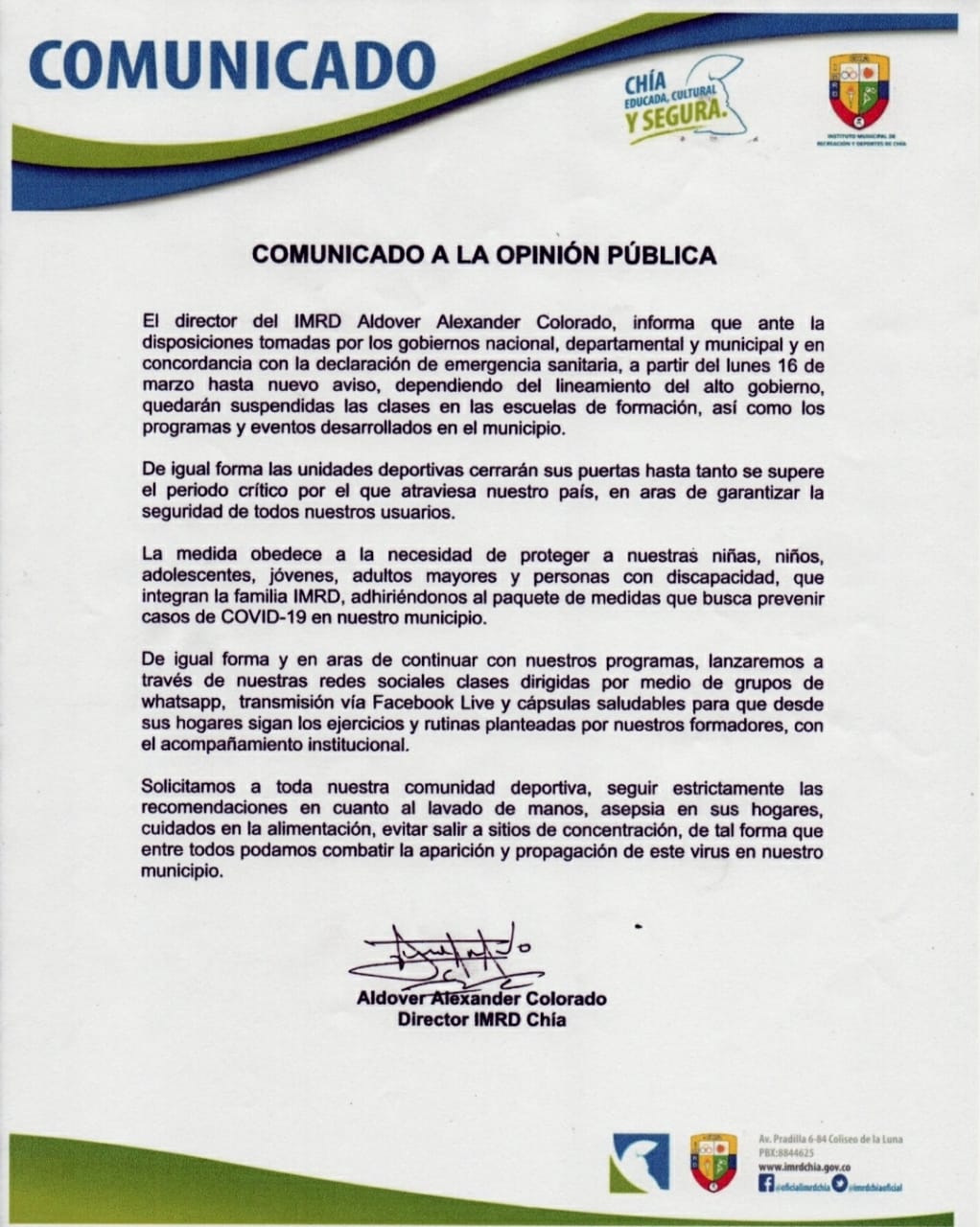 COMUNICADO 002