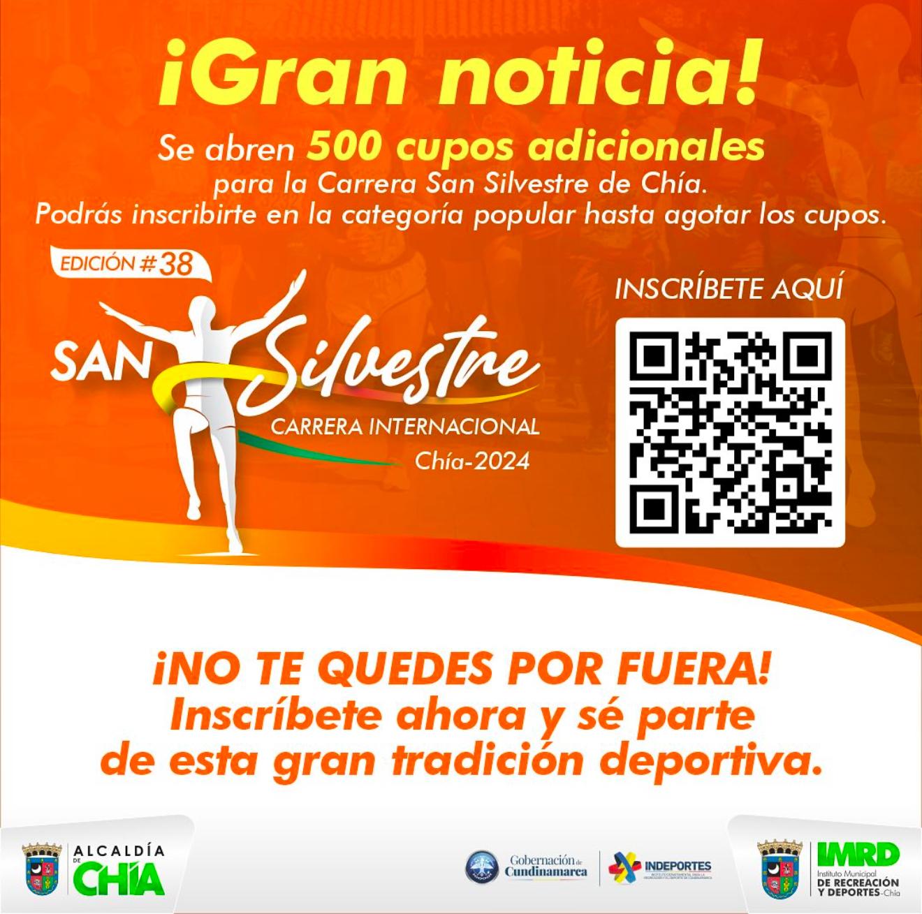 500 cupos carrera san silvestre