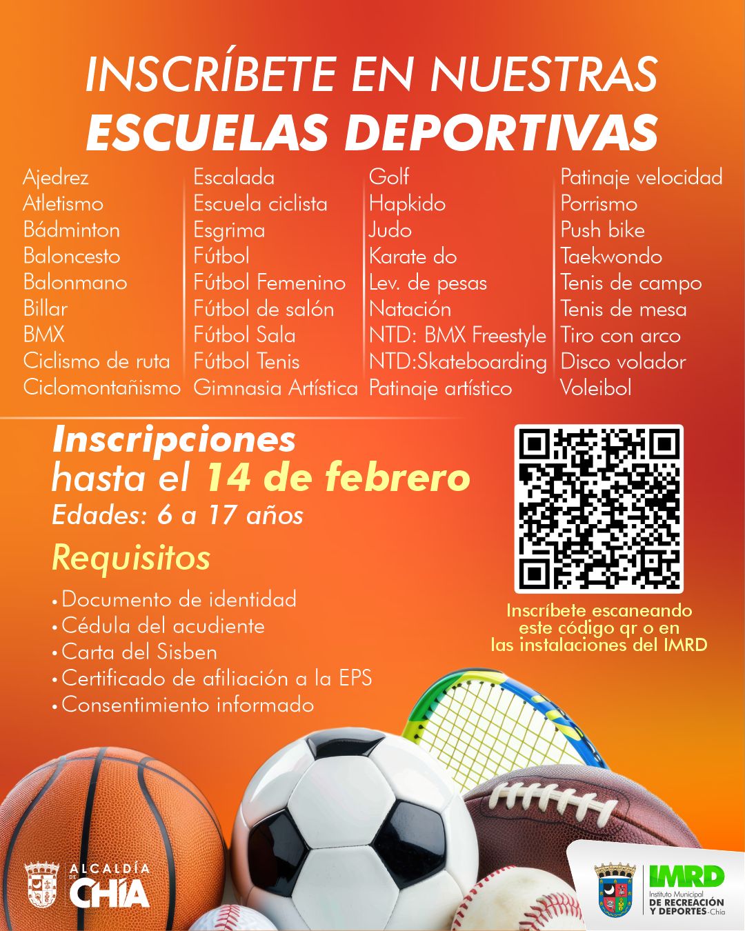 INSCRIPCIONES ESCUELAS DEPORTIVAS 2025