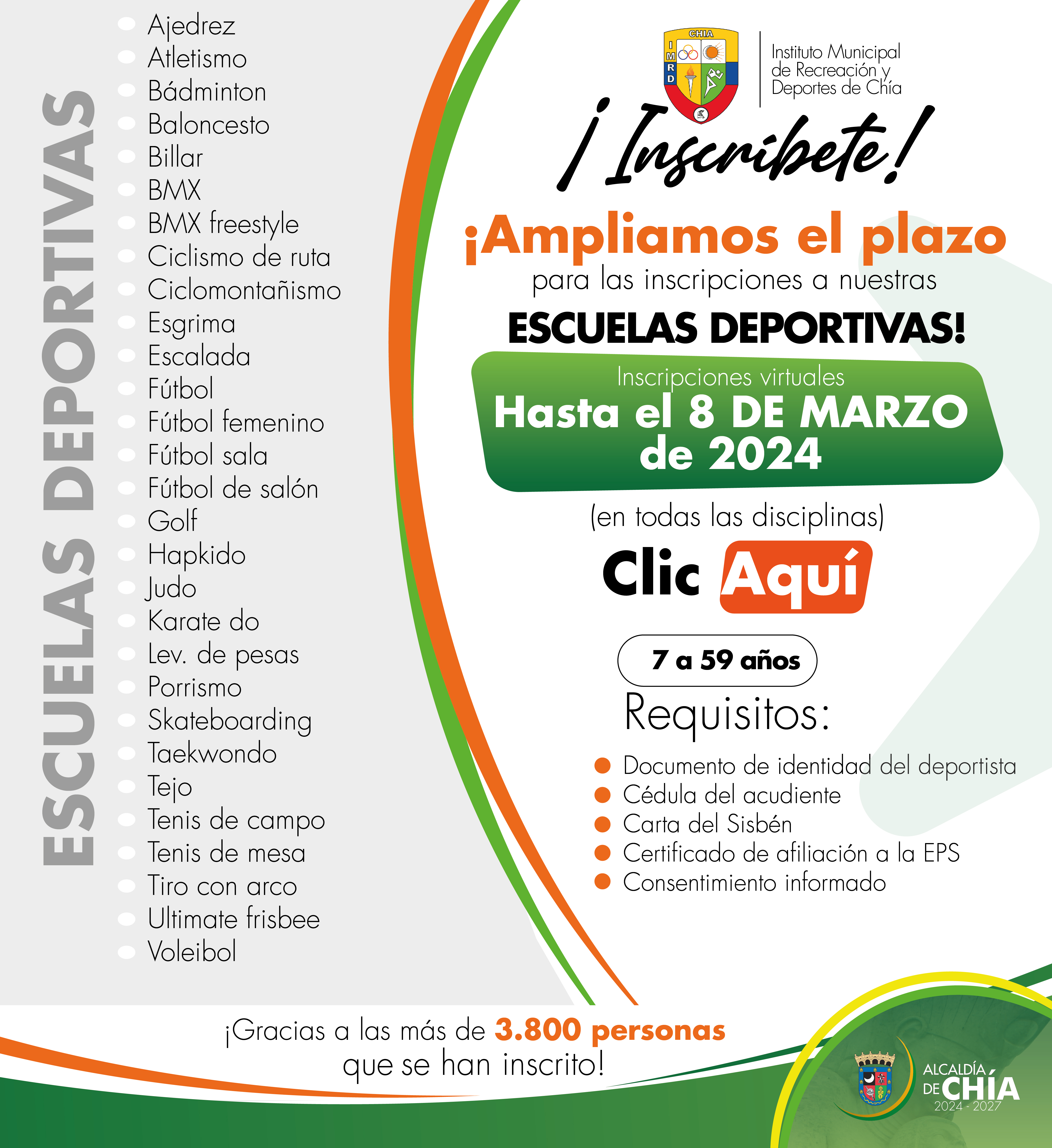 ESCUELAS DEPORTIVAS AMPLIACIN