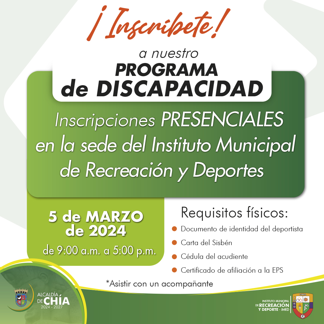 INSCRIPCIONES PROGRAMA DISCAPACIDAD