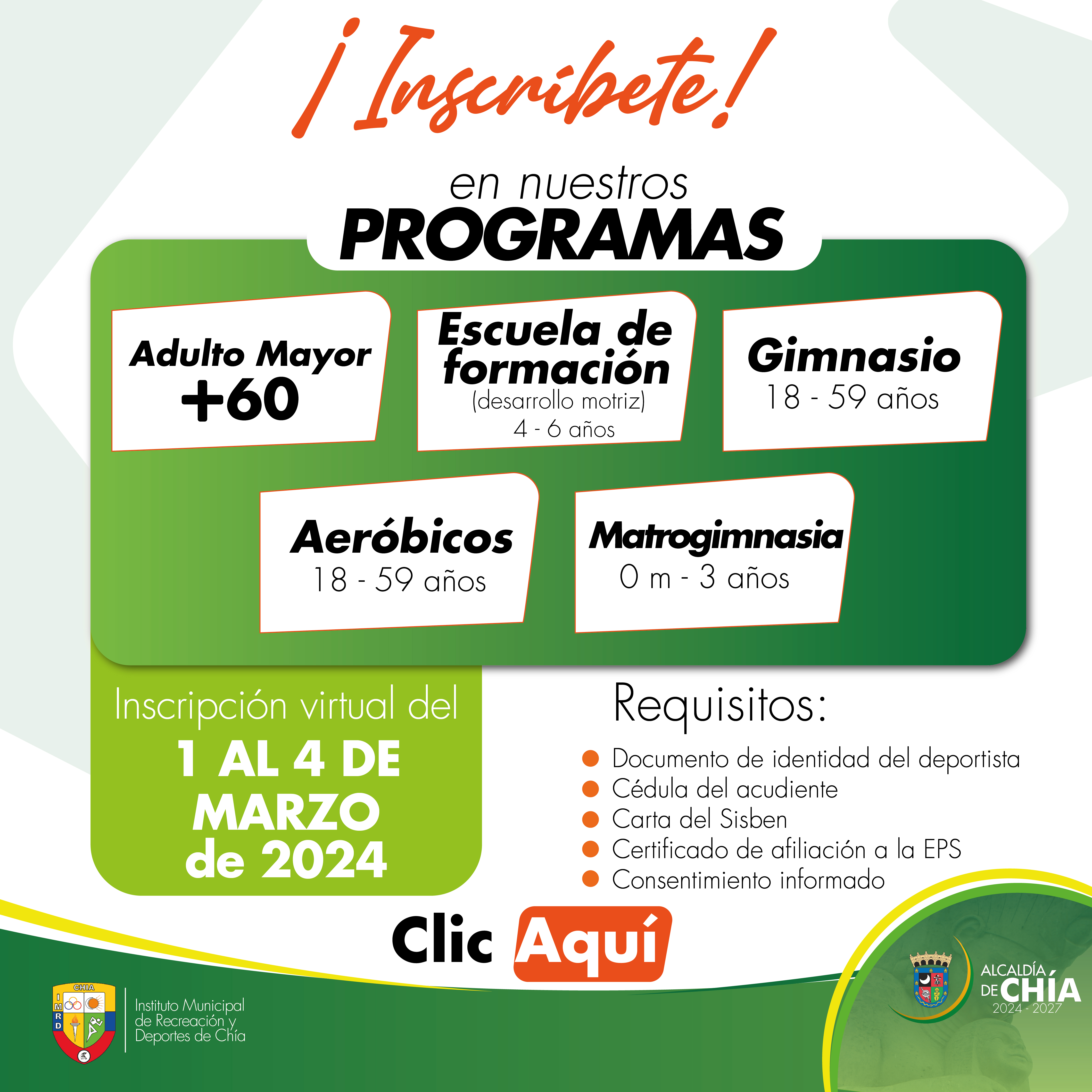 INSCRIPCIONES PROGRAMAS 2024