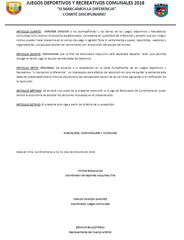 JUEGOS COMUNALES 9 NOV 2