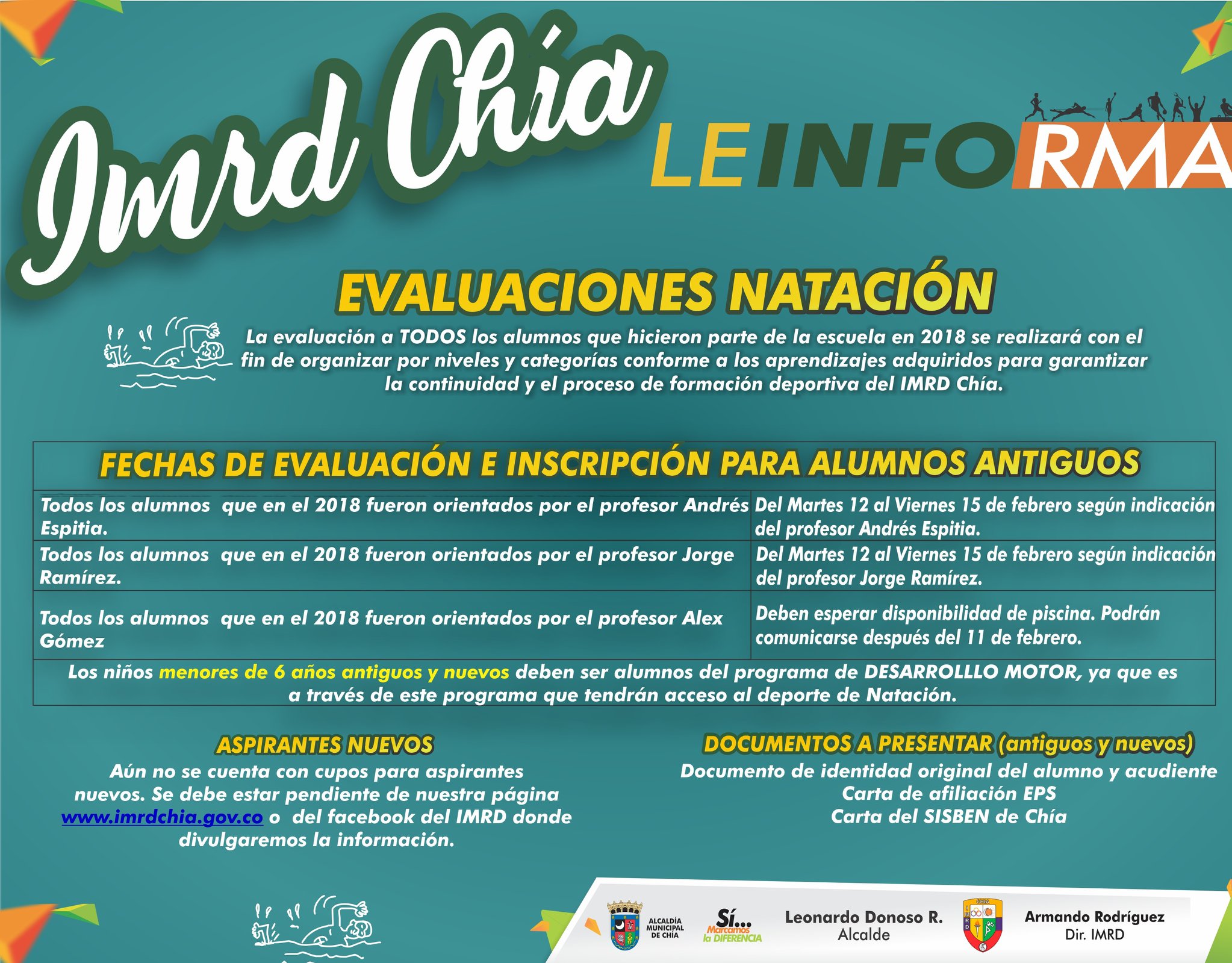EVALUACIONES NATACION