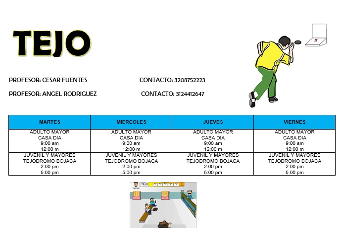 HORARIO ESCUELA TEJO