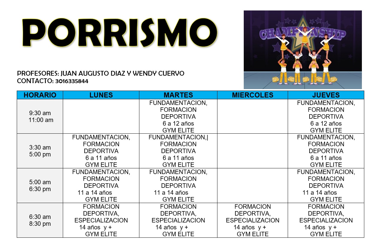 HORARIO PORRISMO