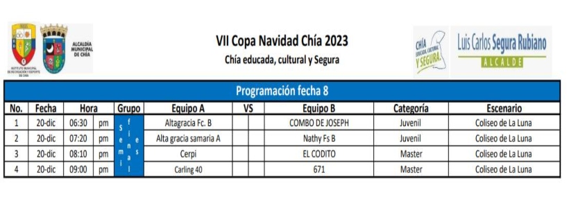 20 de Diciembre Copa Navidads