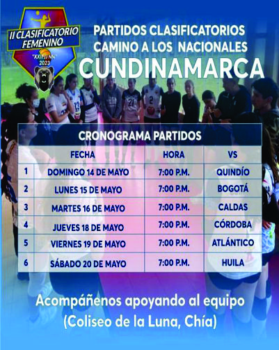 13 de mayo cronograma volei