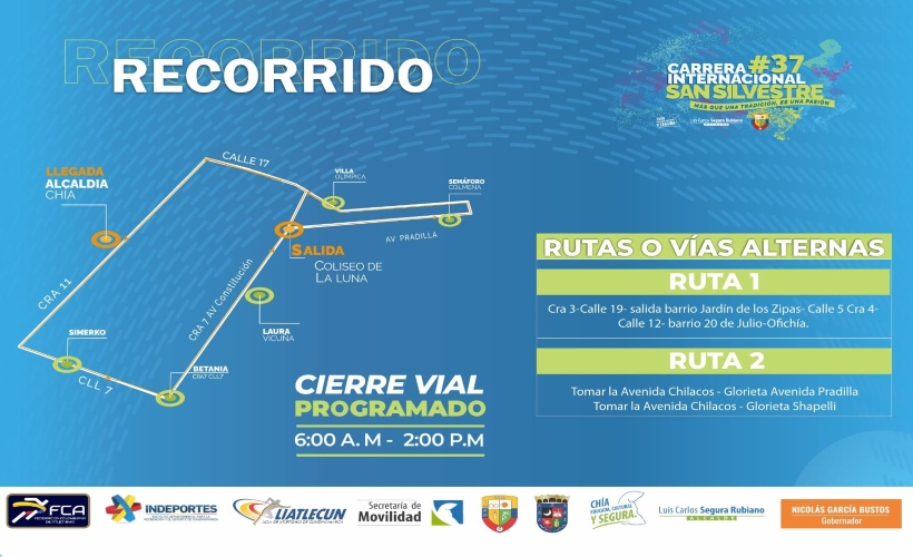 30 de Diciembre Recorrido San Silvestre