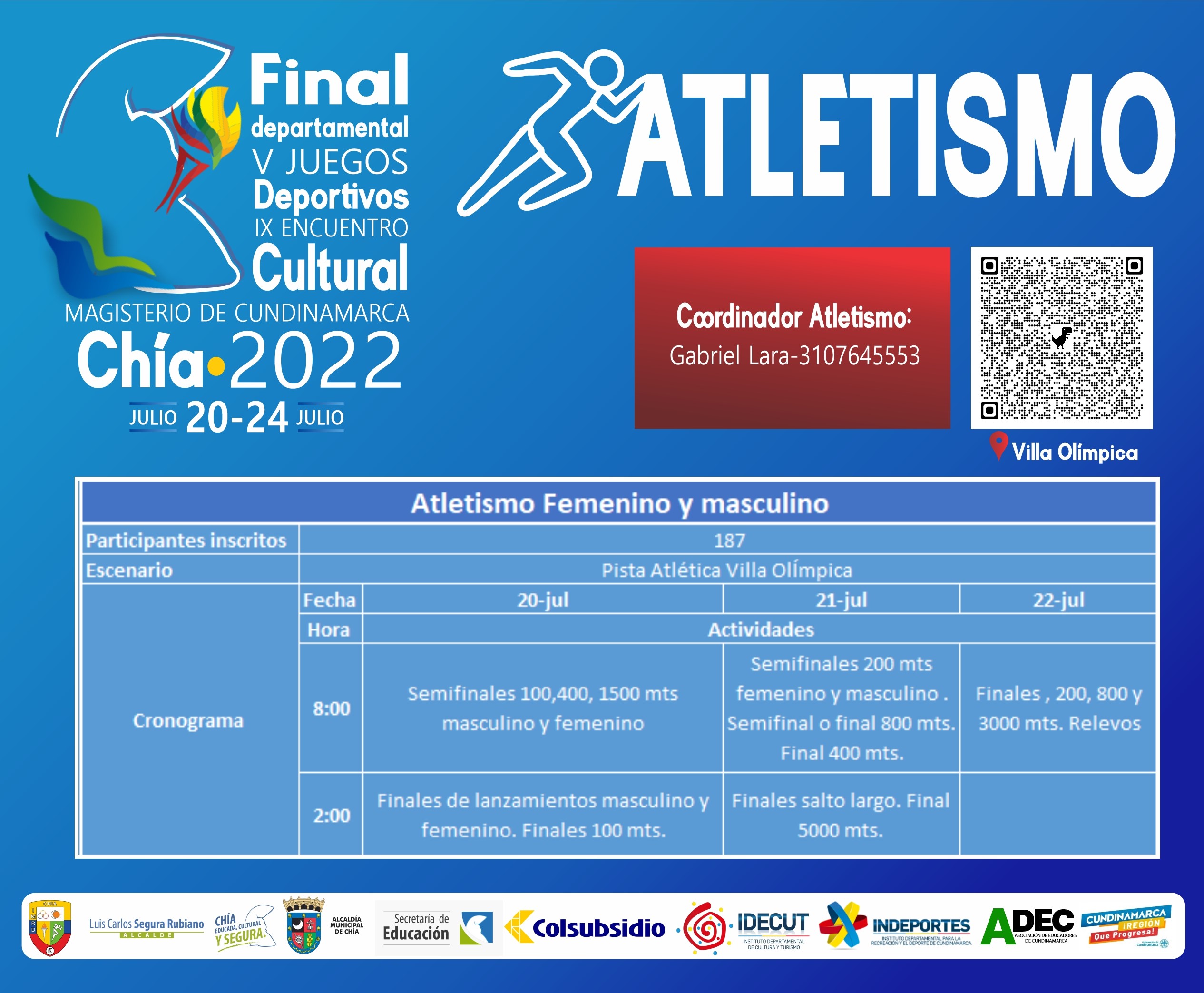PROGRAMACION ATLETISMO