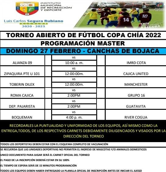 PROGRAMACION FUTBOL MASTER 27 FEB